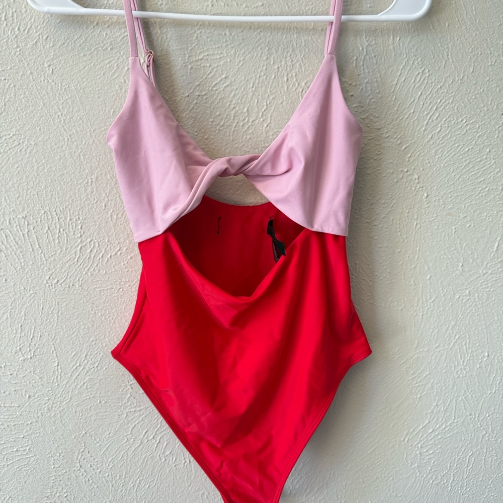 Beach Riot Pink and Red One-Piece Swimsuit